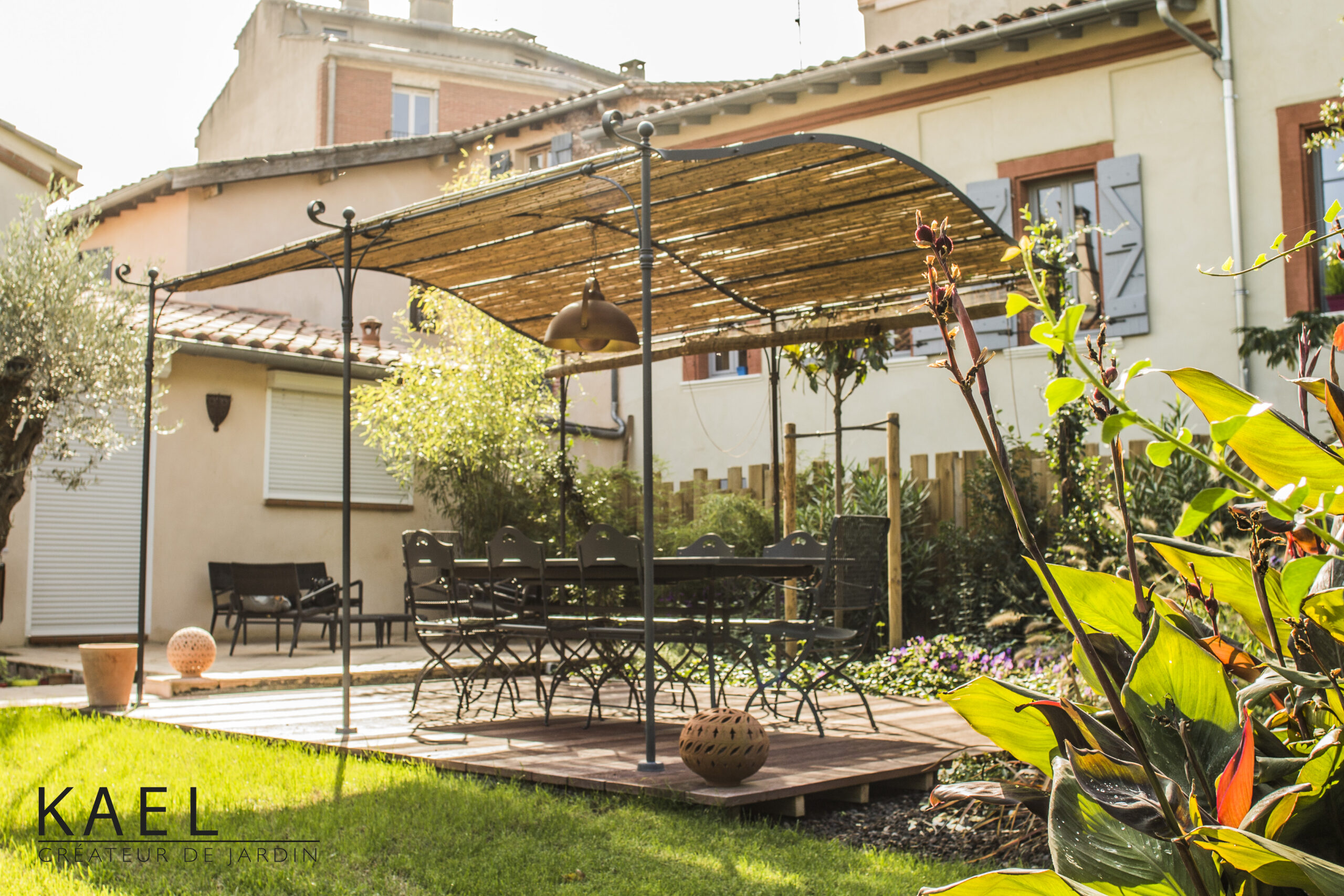 création d&rsquo;un espace repas ombragé