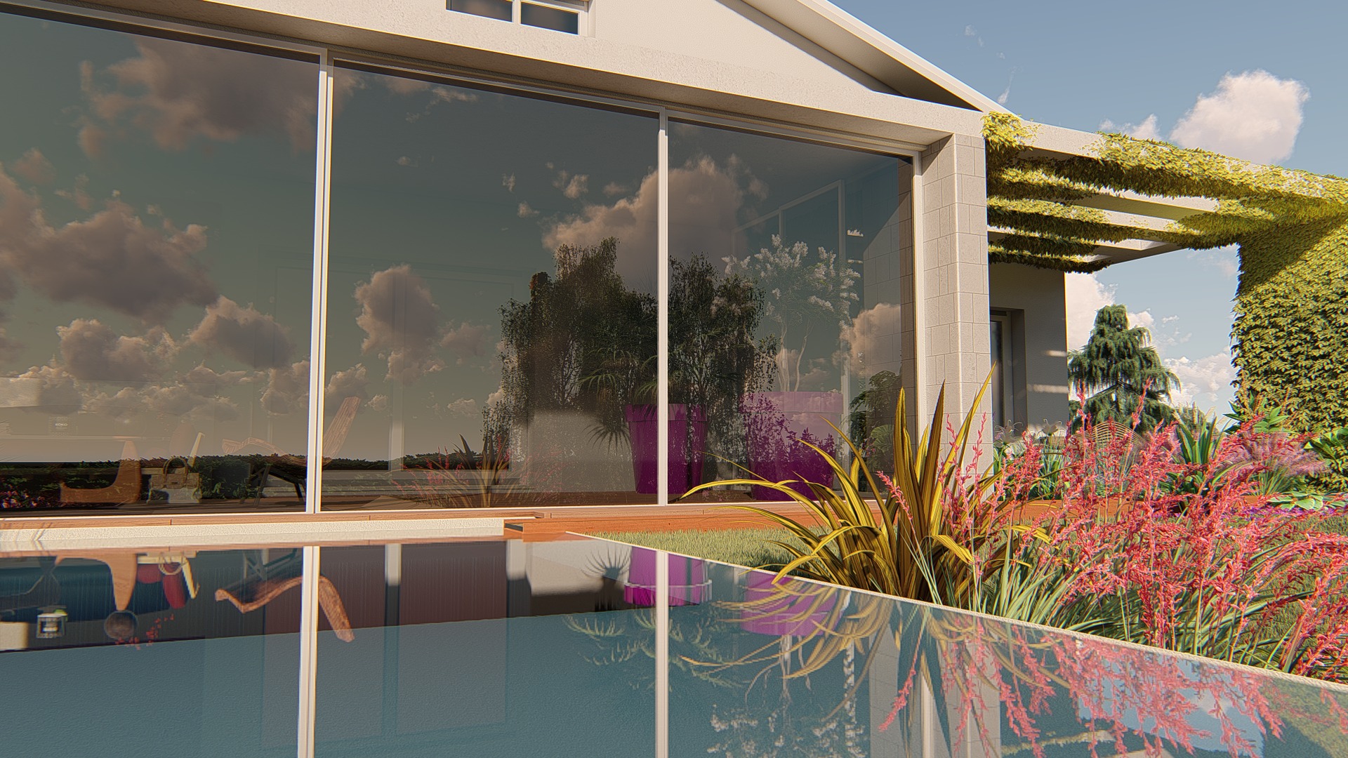 Vue sur le bassin naturel