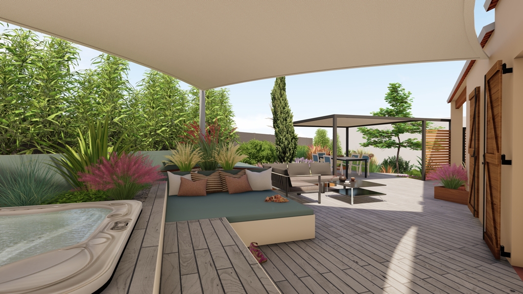 Vue depuis l&rsquo;espace Beogarden spa