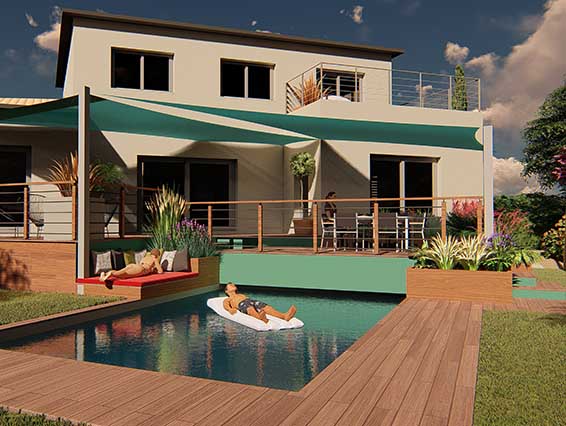 Vue depuis le jardin