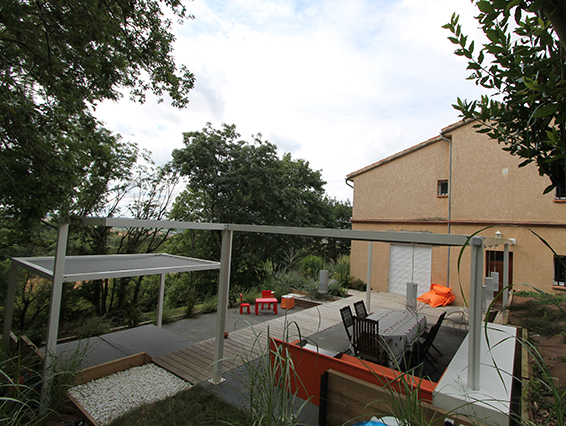 La pergola et ses voiles d&rsquo;ombrage