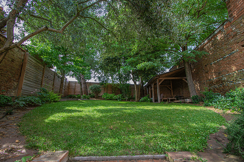 Vue sur le fond du jardin
