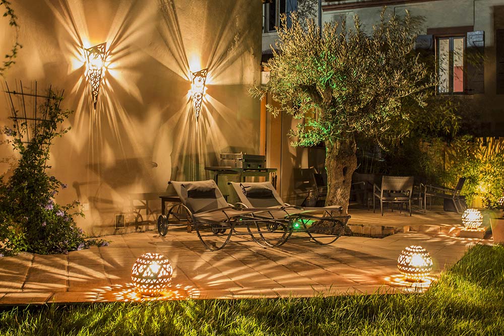 Jardin de nuit ambiance cosy sur Blagnac
