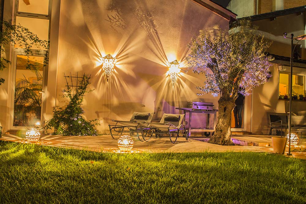 Jardin de nuit ambiance cosy sur Blagnac