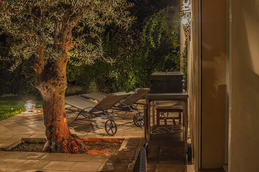 Jardin de nuit ambiance cosy sur Blagnac