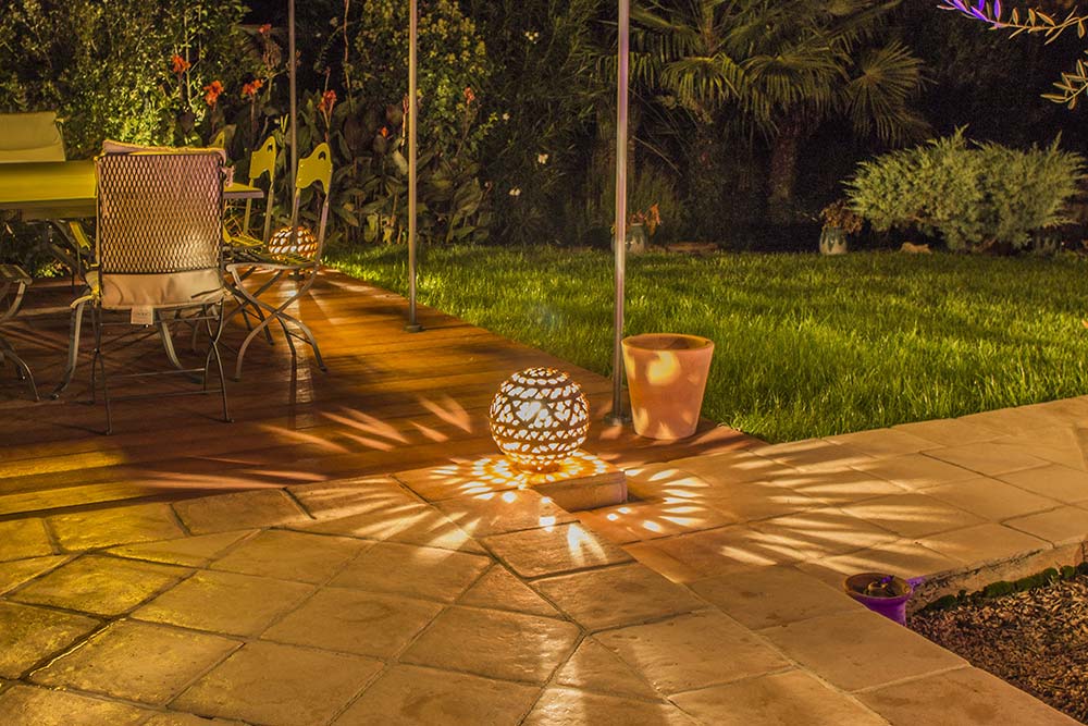 Jardin de nuit ambiance cosy sur Blagnac